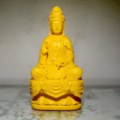 Tượng ngài quan thế âm Bồ tát ngồi cao 18cm composite 840437