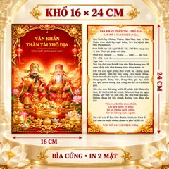 Tờ Văn Khấn Thần Tài Thổ Địa 2 Mặt 20x30 – Giấy Cứng, Chữ To Rõ, Dùng Thắp Hương Hằng Ngày 840460