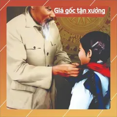 Ảnh Bác Hồ và Thiếu Nhi ( Chỉ in + ép platic, không đóng khung ) cực đẹp