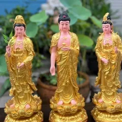 Tôn Tượng Tam Thánh Tây Phương 45CM màu vàng - có lẻ 840475