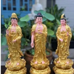 Tôn Tượng Tam Thánh Tây Phương 45CM màu vàng - có lẻ 840475