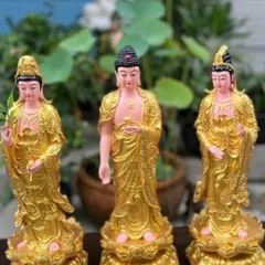 Tôn Tượng Tam Thánh Tây Phương 45CM màu vàng - có lẻ 840475