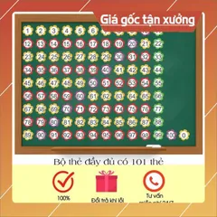 Bộ hoa số 0 đến 100 cắt sẵn ép platics có Nam châm lá sau 840489