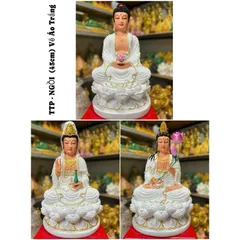 Bộ Ta Bà Tam Thánh, Tam Thế Phật cao 45cm chất liệu poly hàng đẹp 840487