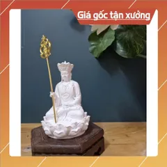 Tượng Địa Tạng Vương Bồ Tát 12cm chất liệu bột đá tự nhiên -  Tượng Địa Tạng nhỏ để xe st55 840488