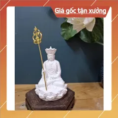Tượng Địa Tạng Vương Bồ Tát 12cm chất liệu bột đá tự nhiên -  Tượng Địa Tạng nhỏ để xe st55 840488