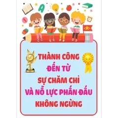 Tờ khẩu hiệu sologan hay khổ A3 ép platics có keo dán hoặc nam châm 840499