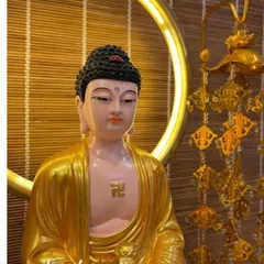 Tôn tượng Tây Phương Tam Thánh 30cm cực đẹp 3 tượng MÀU VÀNG 840502