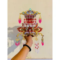 Bộ Áo mão mẹ Diêu Trì, chúa xứ cao 42cm màu đỏ 840527