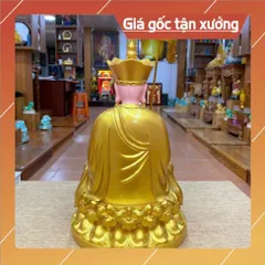 Tượng Địa Tạng Vương Bồ Tát Ngồi 30cm Vàng nhủ 840548