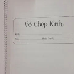 VỞ TRƠN LÒ XO CHÉP KINH CÁC LOẠI DÀY 100 TRANG MÀU XANH LÁ CÂY - KHỔ A4, A5 (TẶNG 3 VIẾT) TẶNG KÈM 3 TỜ KINH
