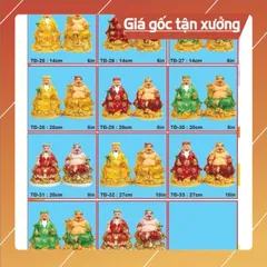 Bộ Thần Tài - Thổ Địa, tượng ông Thần Tài - Thổ Địa 3 màu 3 size 840576