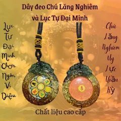 [Bản mới] Dây đeo Chú Lăng Nghiêm và Lục Tự Đại Minh MẶT ĐÁ, DÂY VẢI cầu bình an may mắn 840593