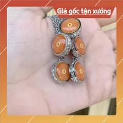 DÂY CHUYỀN CHÚ LĂNG NGHIÊM TITAN ĐÍNH ĐÁ(mặt dây 1.4cm) 840600