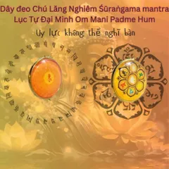 Dây đeo chú Lăng Nghiêm và Lục Tự Đại Minh (Om Mani Padme Hum) MẶT ĐÁ, DÂY VẢI 840598