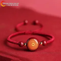 Vòng Tay Chusa Thần Chú Lăng Nghiêm Chỉ Đỏ 2 mặt lăng nghiêm hoặc lăng nghiêm, lục tự - Pháp Bảo Mật Tông Tây Tạng 840606