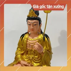 Tượng Đại Thế Chí Bồ Tát Ngồi 30cm Màu Vàng COMPOSITE 840617