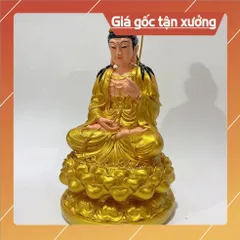 Tượng Đại Thế Chí Bồ Tát Ngồi 30cm Màu Vàng COMPOSITE 840617