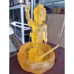 BỘ TƯỢNG ĐẢN SANH 16CM + CHẬU CỰC lưu ly vàng 840673