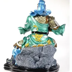 Tượng Quan Công Quan Vân Trường NGỒI vẽ sắc màu gốm sứ tuyệt đẹp - Cao 40cm 840693