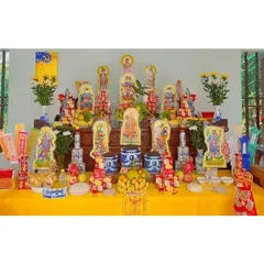Bộ tranh bày đàn cúng 15 bức ép plastic 40cm 840714