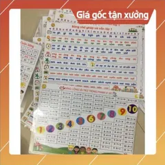 Tờ Bảng Âm Vần Kết Nối, Cánh Diều, Chân trời sáng tạo (Kích thước a4, Ép Pastic, 2 mặt) 840718