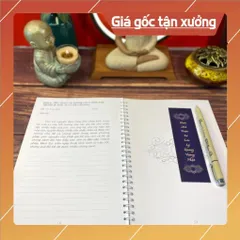 Sổ tay chép kinh Dược Sư chữ mờ lò xo cao cấp TẶNG VIẾT 840719