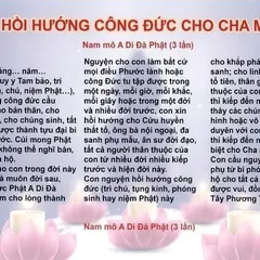 TO34 - Tờ Hồi Hướng Công Đức Cho Cha Mẹ Đọc Hàng Ngày Tăng Trưởng Phước Lành Cho Cha Mẹ và Bản Thân 840734