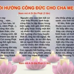 TO34 - Tờ Hồi Hướng Công Đức Cho Cha Mẹ Đọc Hàng Ngày Tăng Trưởng Phước Lành Cho Cha Mẹ và Bản Thân 840734