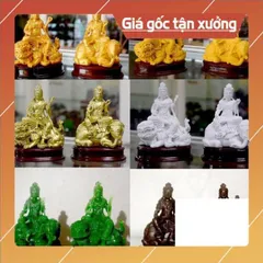 Tượng ngài Văn Thù Bồ Tát-Phổ Hiền Bồ Tát cao 10cm nhiều màu có hoả tốc 840747