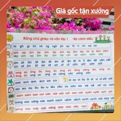 Bảng Âm Vần Lớp 1 Khổ A4 – Ép Plastic 2 Mặt  – Dành Cho Bé 4-7 Tuổi, Bộ kết nối, cánh diều, CTST 840748