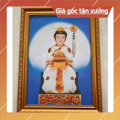 Tranh Bà Tổ cô trâm cài tóc+ gồm Khung + ép plastic đầy đủ kích thước 3 SIZE CÓ HOẢ TỐC 840759