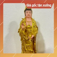 Tượng Tây Phương Tam Thánh Đứng 40cm nhựa composite vàng vẽ hoả tốc 840767