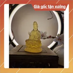 Tượng Quán Âm Bồ Tát Mini 7cm Trong Suốt Chất Liệu Poly Composite. Tượng Quán Âm nhỏ