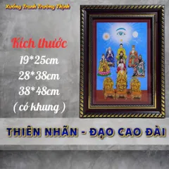 Khung Tranh THIÊN NHÃN - ĐẠO CAO ĐÀI - có khung  có hoả tốc 3 CỠ 840791
