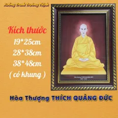Khung Tranh Hòa Thượng THÍCH QUẢNG ĐỨC - có khung  có hoả tốc 3 CỠ 840804