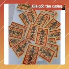 Ấn trần triều - Combo 20/50/100 thẻ ấn vàng bình an, may mắn - ấn nhà trần ép plastic bền đẹp giá sĩ 840849