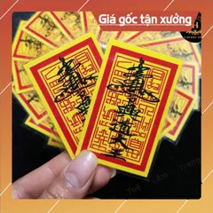 Ấn trần triều - Combo 20/50/100 thẻ ấn vàng bình an, may mắn - ấn nhà trần ép plastic bền đẹp giá sĩ 840849