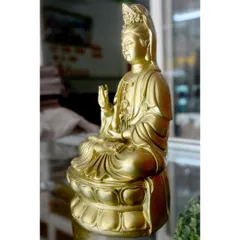 Tượng ngài Quan Thế Âm Bồ Tát ngồi cao 15cm-Nhiều mẫu NHIỀU MÀU 840860