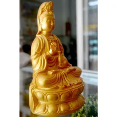 Tượng ngài Quan Thế Âm Bồ Tát ngồi cao 15cm-Nhiều mẫu NHIỀU MÀU 840860