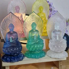 Tượng Dược Sư Lưu Ly Lá Đề 21cm, Bộ 7 Tượng Phật Dược Sư 7 màu, Tượng  Thất Phật Dược Sư 21cm  st110 840852