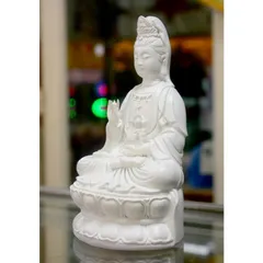 Tượng ngài Quan Thế Âm Bồ Tát ngồi cao 15cm-Nhiều mẫu NHIỀU MÀU 840860