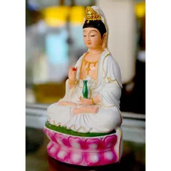 Tượng ngài Quan Thế Âm Bồ Tát ngồi cao 15cm-Nhiều mẫu NHIỀU MÀU 840860