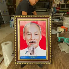 Khung ảnh Bác Hồ treo tường, để bàn, đủ kích thước có hoả tốc 840864