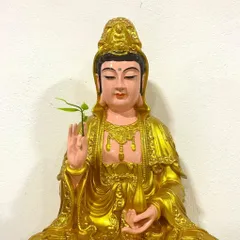 TƯỢNG Tây Phương Tam Thánh Ngồi 50cm Vàng COMPOSITE 840890