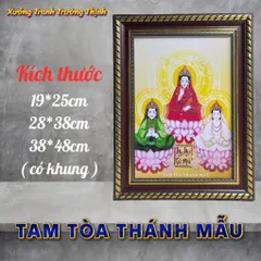 Khung Tranh TAM TÒA THÁNH MẪU - có khung  có hoả tốc 3 CỠ 840914