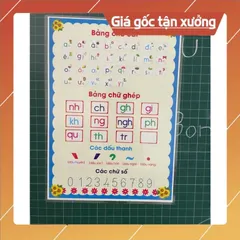 Bảng chữ cái khổ to a3 a4  ép plastic đẹp 840926