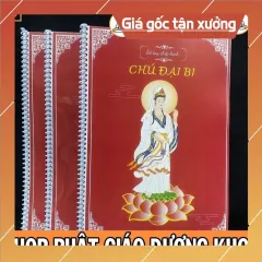 Vở Chép Tay Chú Đại Bi A4  có in chữ mờ có và hình Bồ Tát Quán Âm 840934