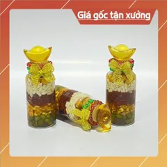 Chai Ngũ Cốc Phong Thuỷ Thu Tài Hút Lộc Chiêu Phương có Kích Thước Nhí , Chai Tháp ( Kèm Thỏi Vàng) HOẢ TỐC 840950