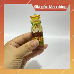 Chai Ngũ Cốc Phong Thuỷ Thu Tài Hút Lộc Chiêu Phương có Kích Thước Nhí , Chai Tháp ( Kèm Thỏi Vàng) HOẢ TỐC 840950